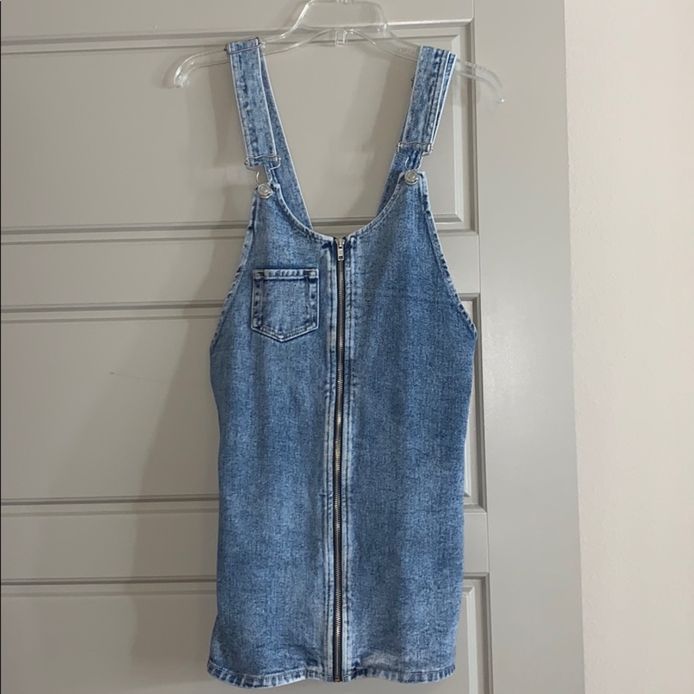 denim overalls.